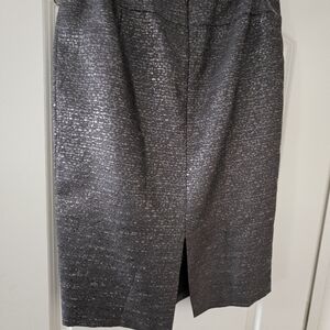 Midi skirt, black with silver streaks. Lafayette 148
